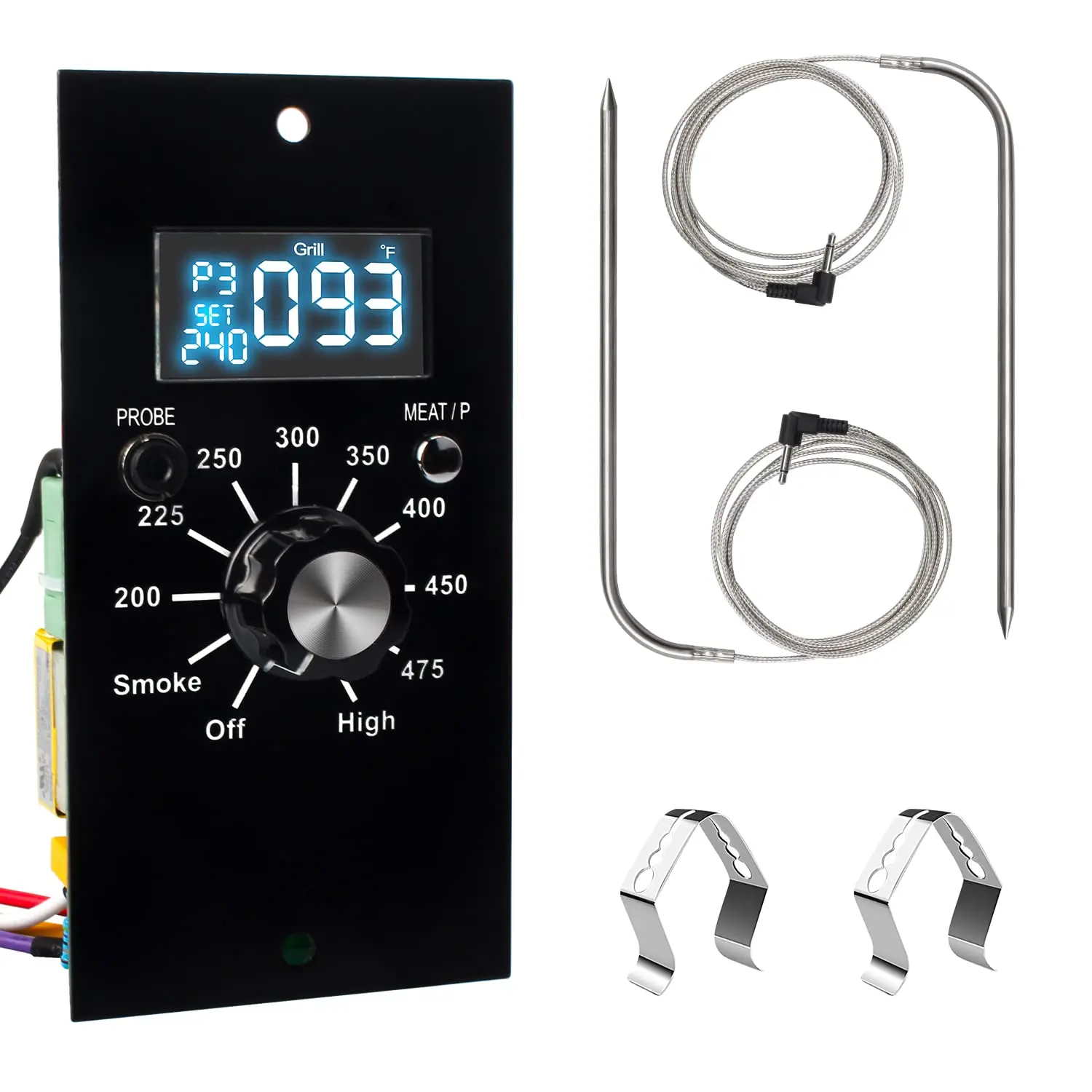 Upgraded Digital Control Board for Pit Boss Wood Smoker Replacement Parts Thermostat Kit Compatible with Pit Boss