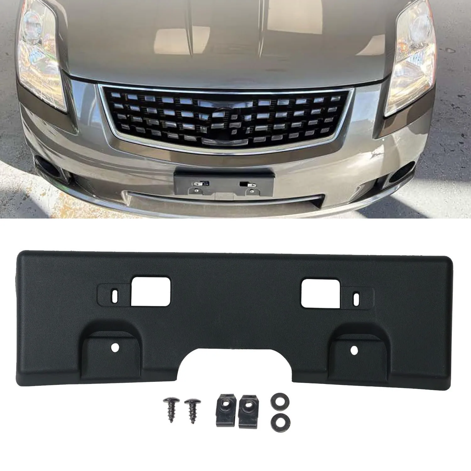 Front Bumper License Plate Frame Bracket For Nissan Sentra 2007‑2012 Registration Number Tag Holder Replacement