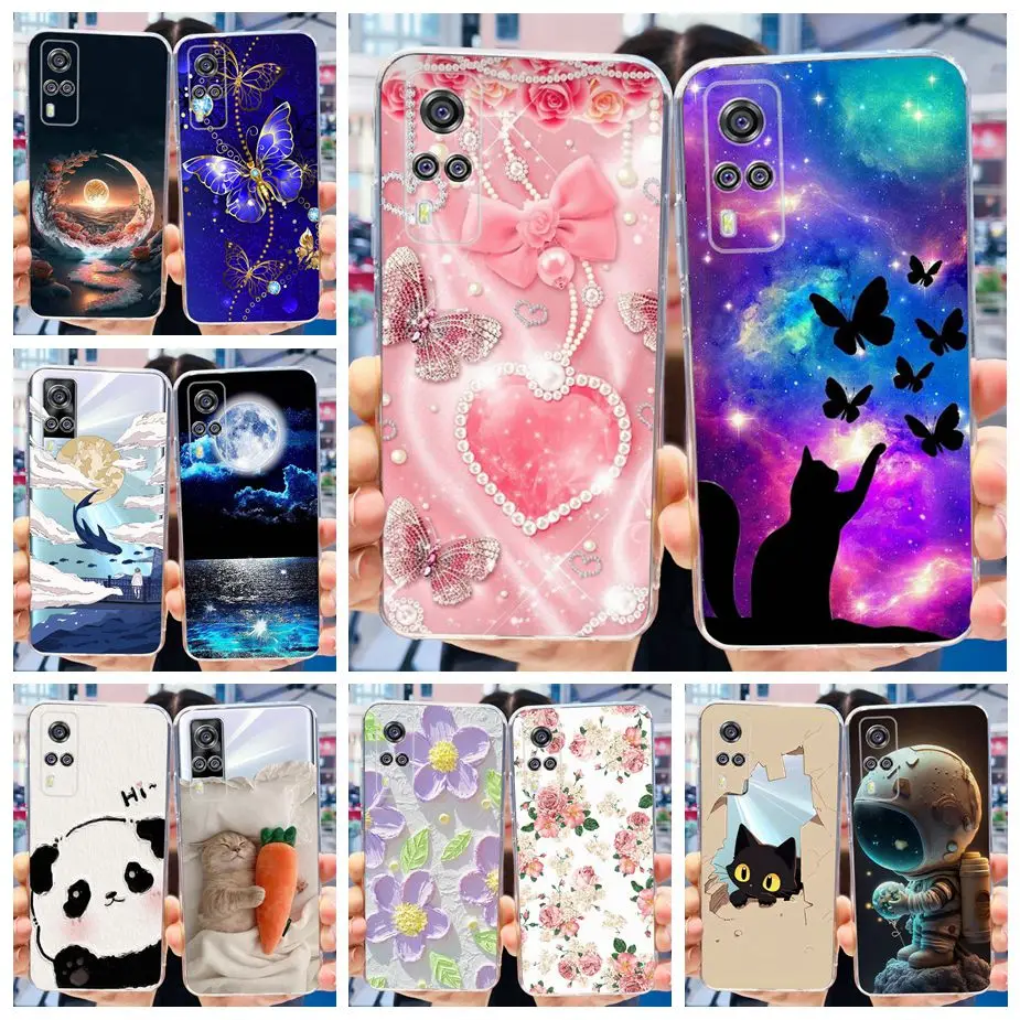 For Vivo Y51 2020 Case V2030 Stylish Painted Cover Soft Slim Phone Case For Vivo Y31 Y 33 53s VivoY31 VivoY33 V2057 Y53s 4G Bags