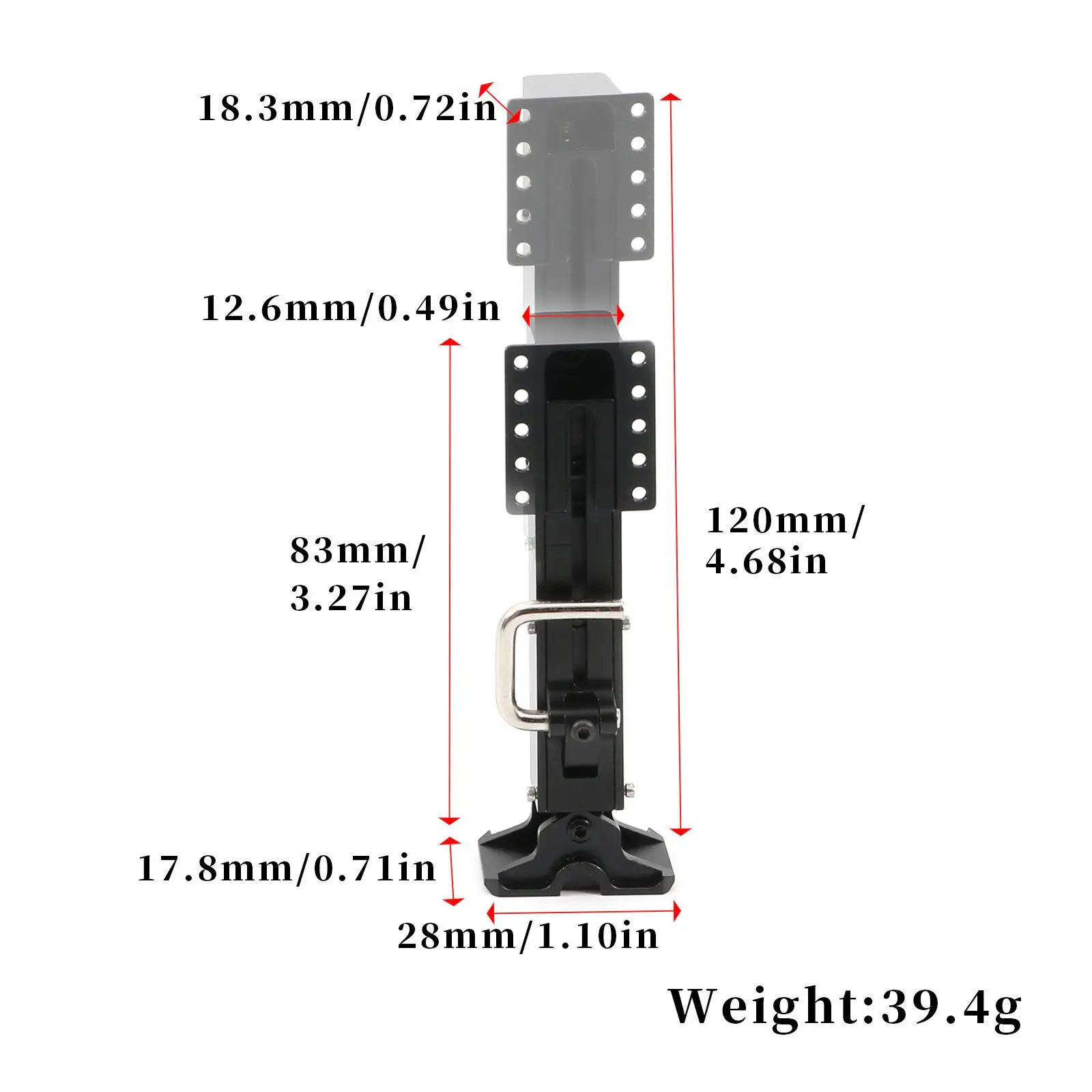 Metal Landing Gear Trailer Stabilizer Telescoping Replacement Lifting Legs Upgrades Kits 1:14 RC Car Replacement Vehicles