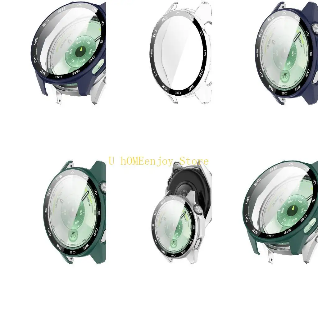 B0KF Scale Marking Shell with Tempered Glass Film for Watch GT6 46MM Scratchproof