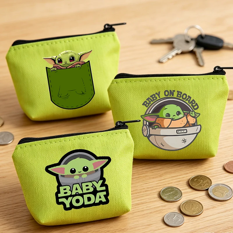 Star Wars Mode-Geldbörse für Studenten, Anime-Cartoon Kawaii Münzbeutel, Tragbare Niedliche Schlüssel- und Kartenaufbewahrung, Mini-Clutch-Tasche