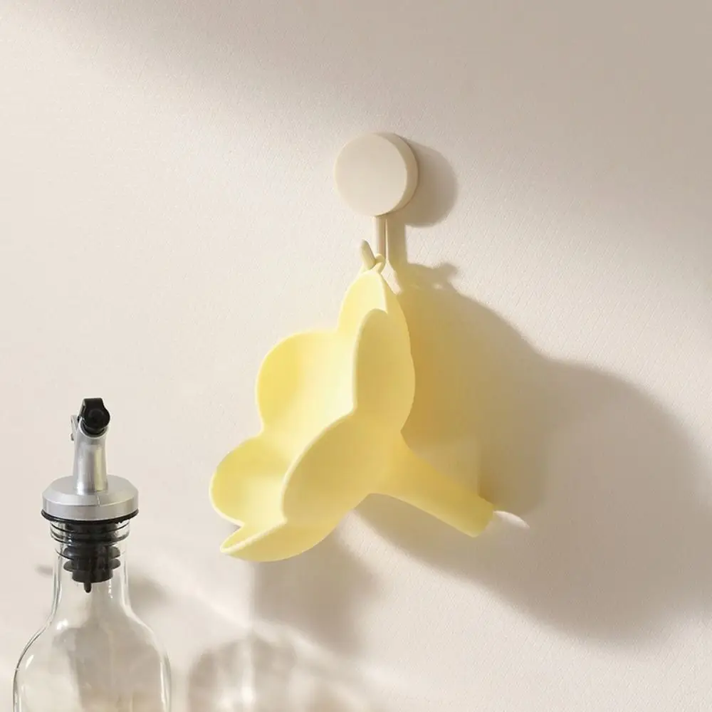 Silicone Kitchen Liquid Funnel Flower Shaped Wide Mouth Oil Funnel Liquid Refilling Oil Refilling Kitchen Tool Kitchen Use