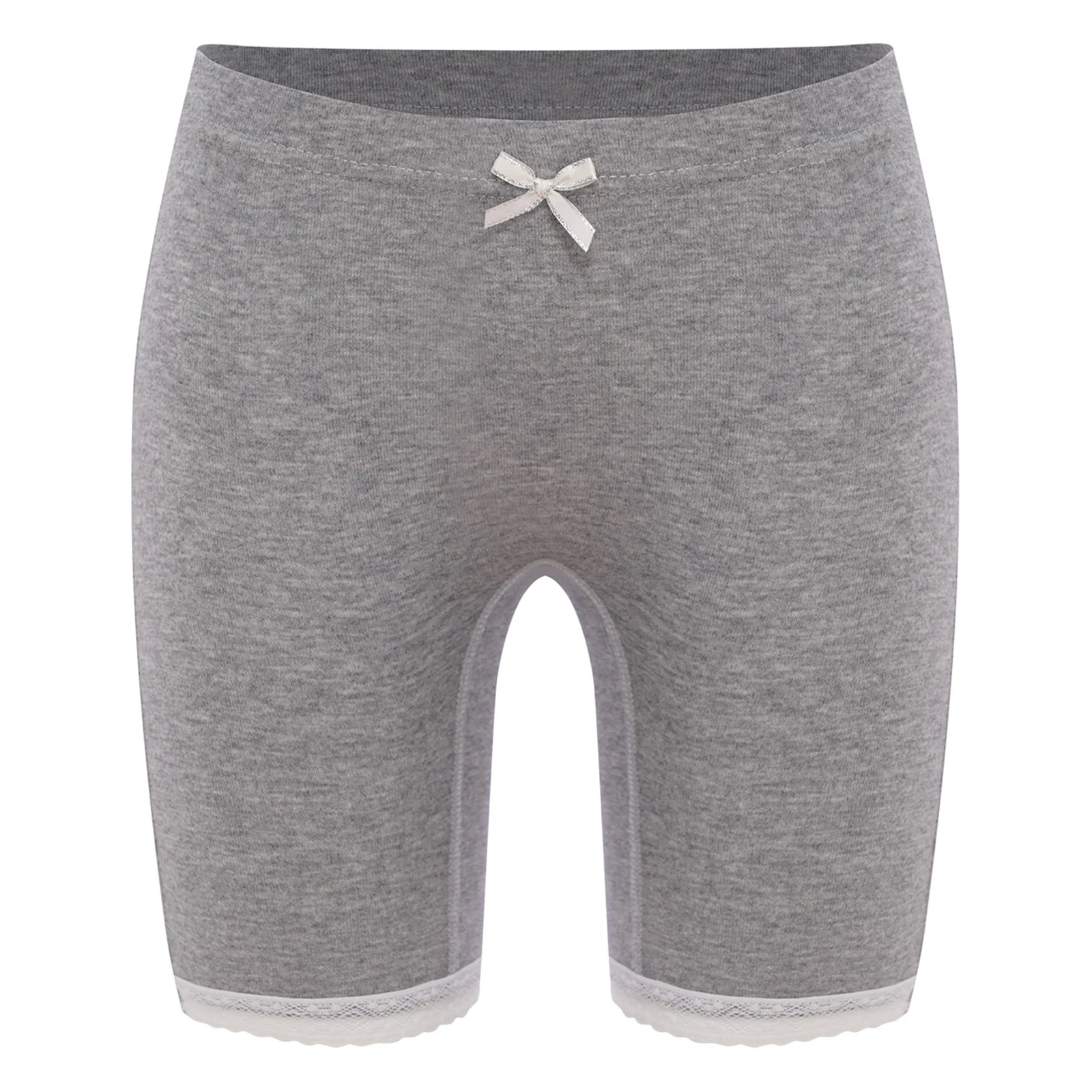 Kids Girls Ballet Dance Leggings Elastic Waistband Lace Trim Safety Shorts Underpants for Gymnastics Workout Yoga Sports Running