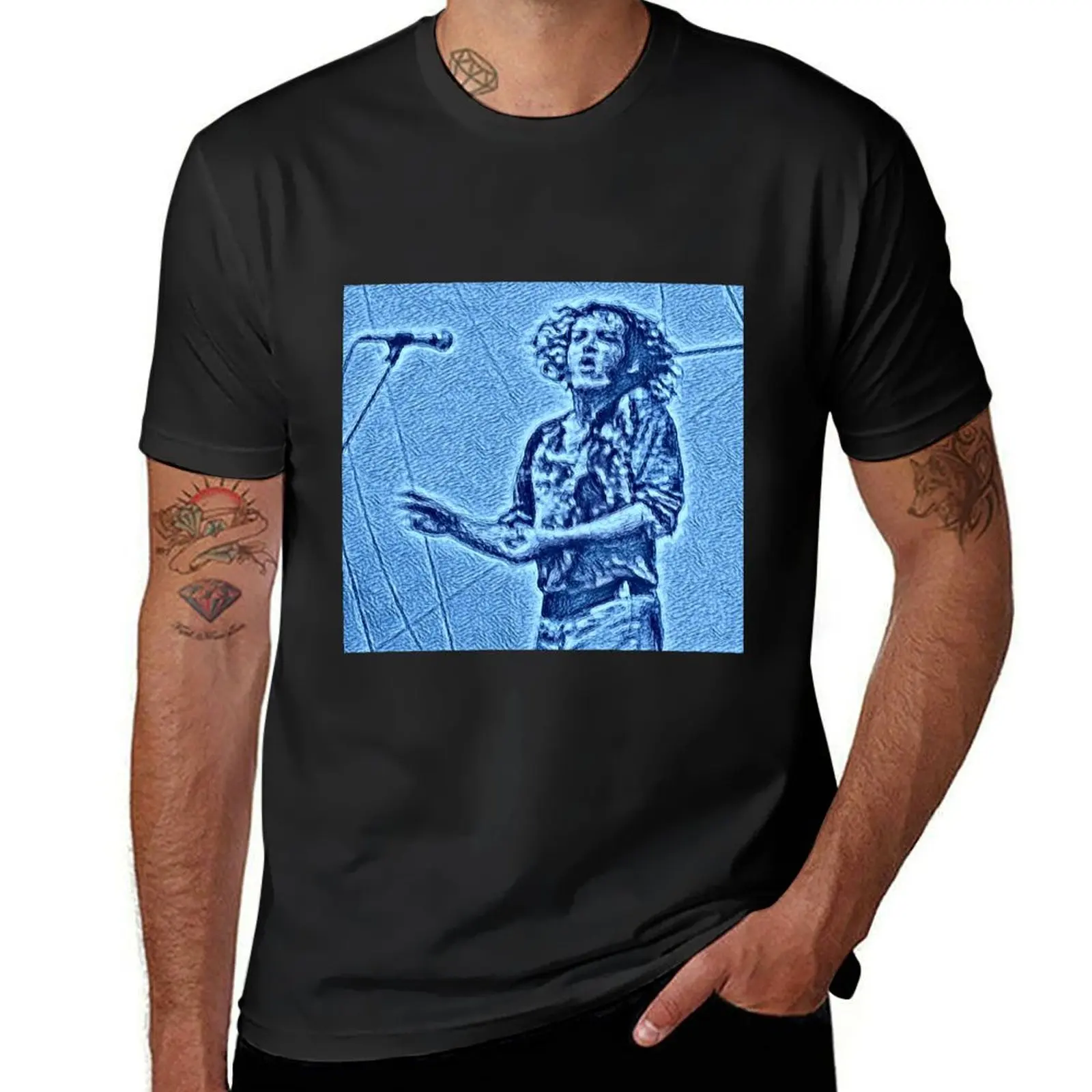 

Joe Cocker Digital Drawing T-Shirt sweat T-shirts oversize kawaii clothes graphic t shirt vintage oversized t shirts for men