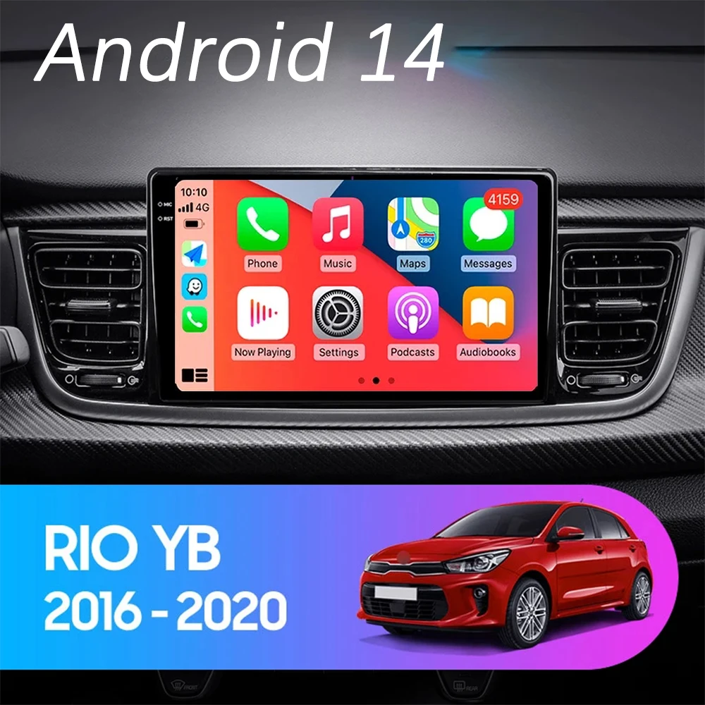 For Kia RIO Stonic YB 2016 2017 2018 2019 2020 2021 2022 Android 16 Carplay Auto Car Radio GPS Multimedia Video Player Stereo BT
