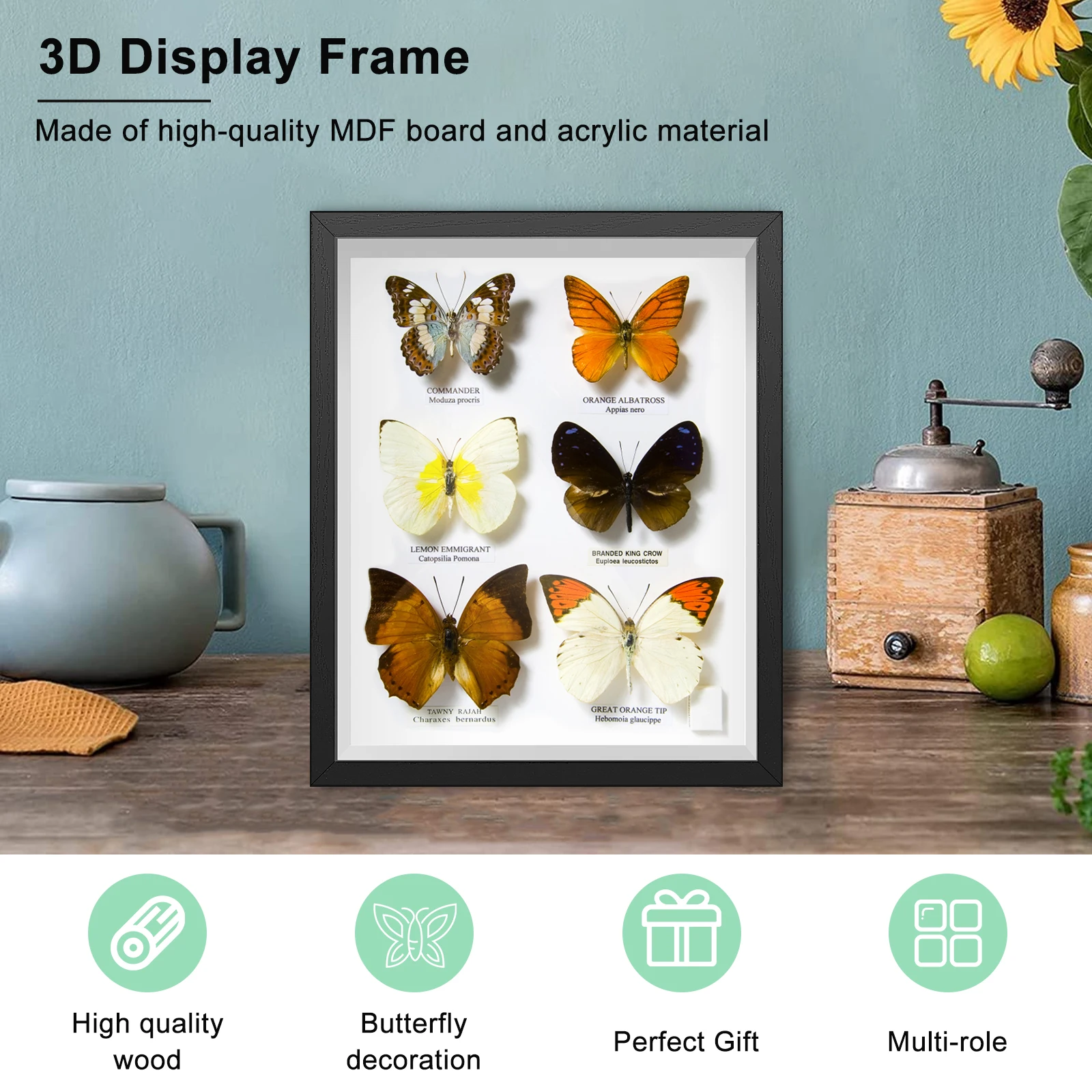 إطار صورة صندوق ظل مستطيلي ، مثبت على الحائط ، حالات عرض أنيقة بسيطة ، صور ، ميداليات ، جوائز #3