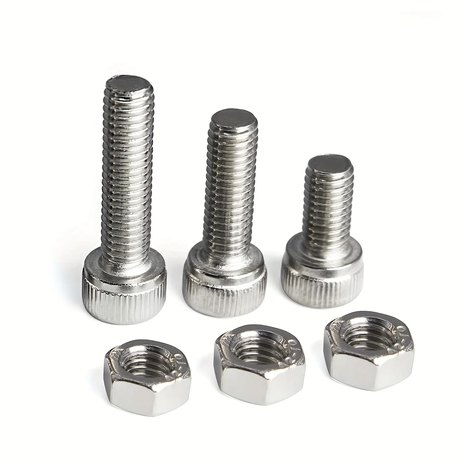 M3 x 10mm 16mm 20mm 25mm 30mm hexagon socket head screws, bolts, nuts, 304 stainless steel