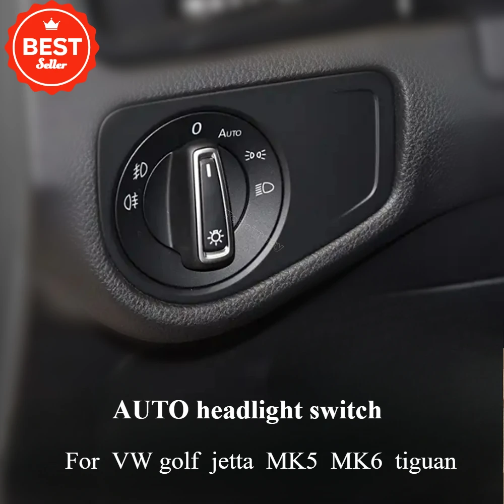 Car LED fog light dash AUTO headlight switch control button for VW Amarok Caddy Passat B6 B7 Golf Plus jetta mk5 mk6 accessories