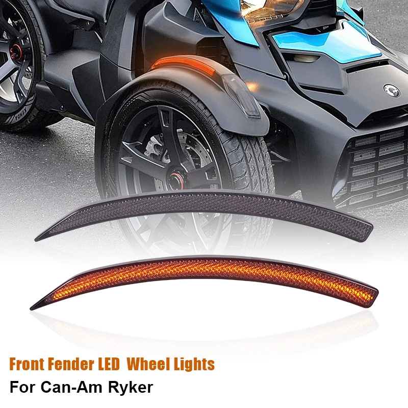 Smoke Front Fender LED Light For 2019-2021 CAN AM RYKER