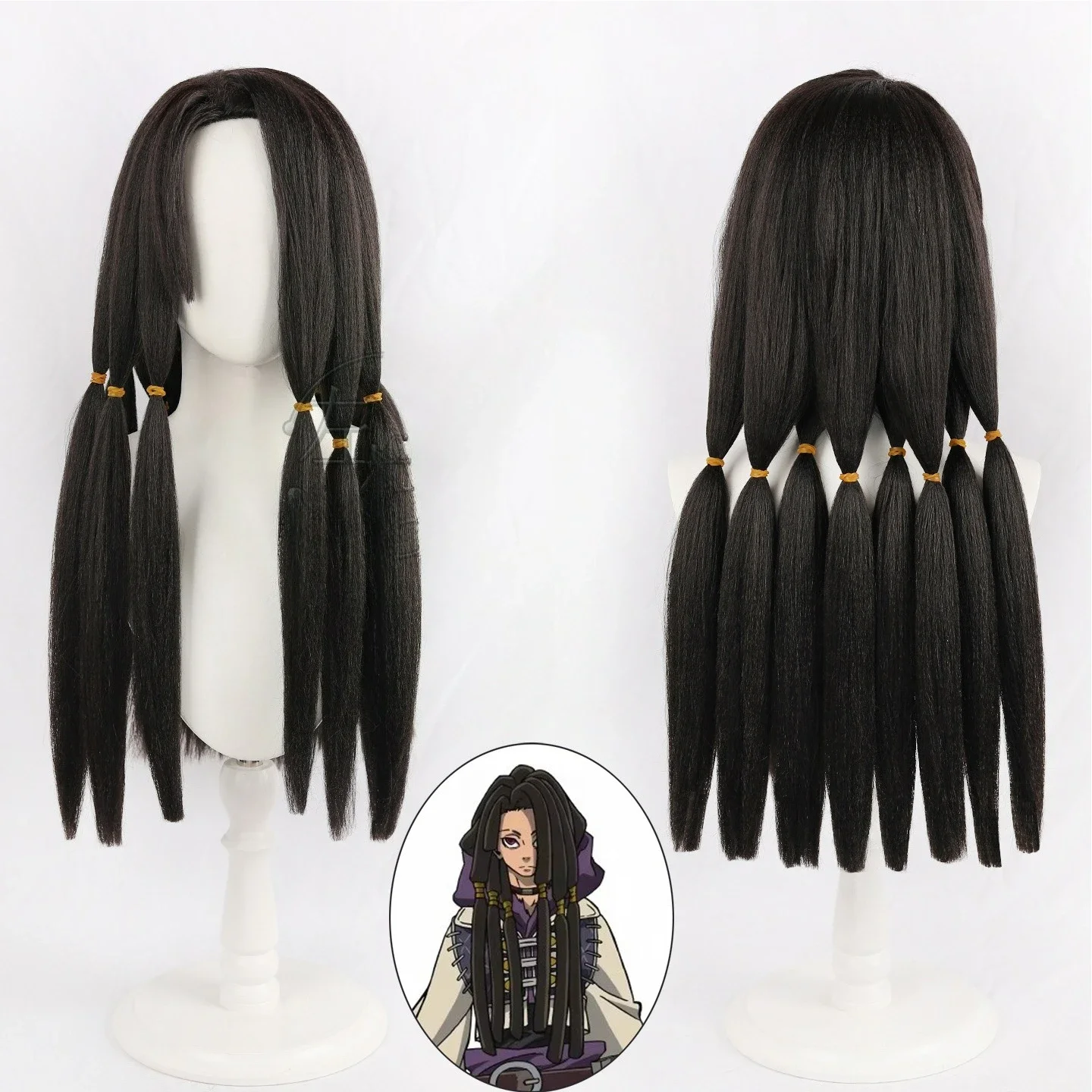 

Anime Gachiakuta Jabber Wonger Cosplay Wig Black Long Dreads Raiders Carnival Halloween Party for Women Men Props Free Wig Cap