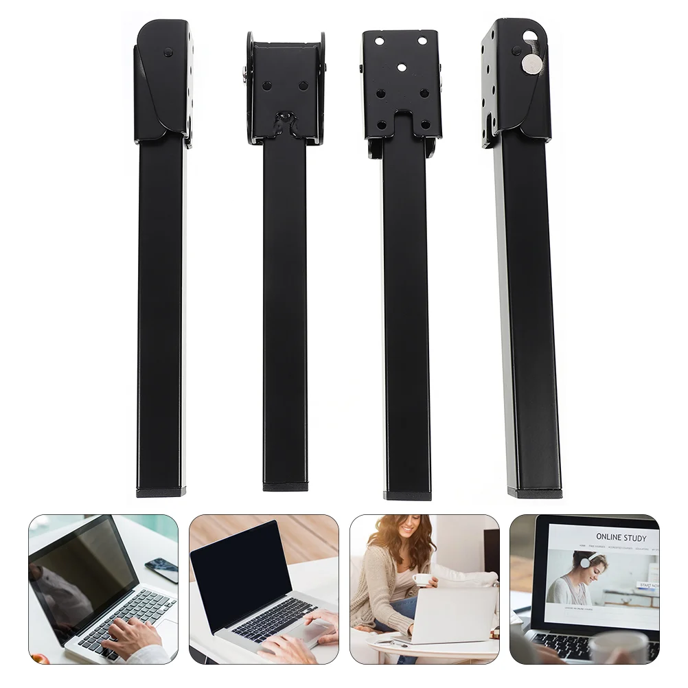 

4 Pcs Square Tube Base Bed Table Leg Folding Computer Coffee Legs for Laptop Small Support