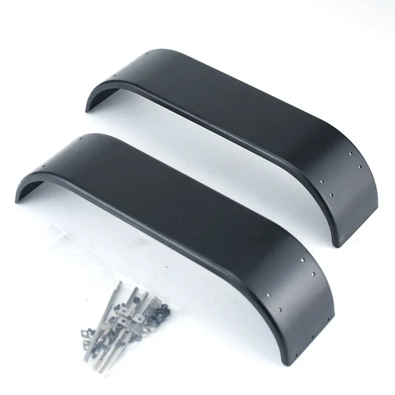 1:14 Metal Dual Axles Fender mudguard 2pcs for 1/14 Tamiya RC Trailer Tipper Dump Truck For Scania Hino Iveco Actros MAN DIY