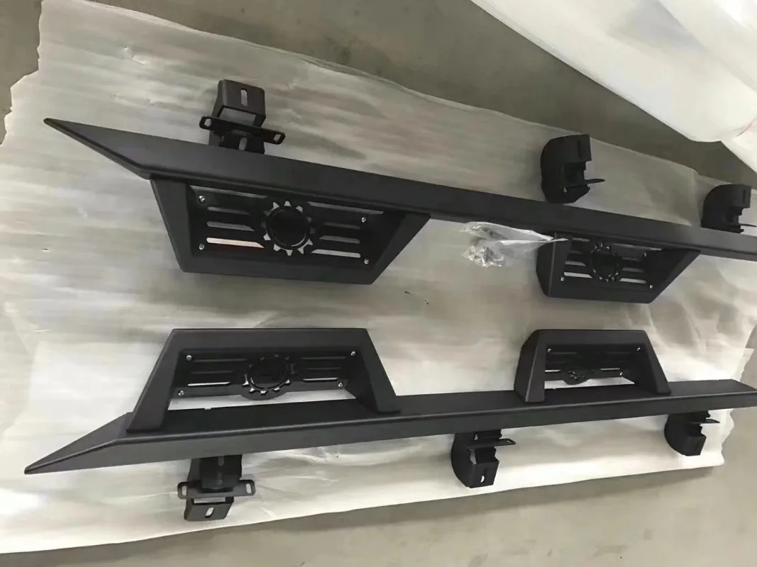 Custom Frame Mount Rock Sliders Side Running Boards For  4 Door Model 2018 Up