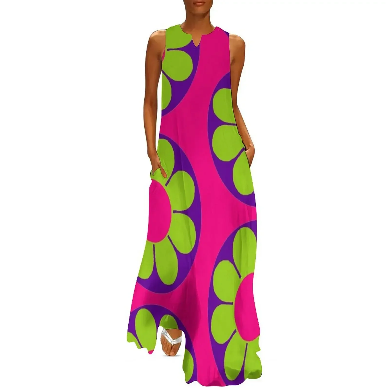 

Purple Power Flower Long Dress birthday dress beach outfits for women Female dress summer dresses womens 2025
