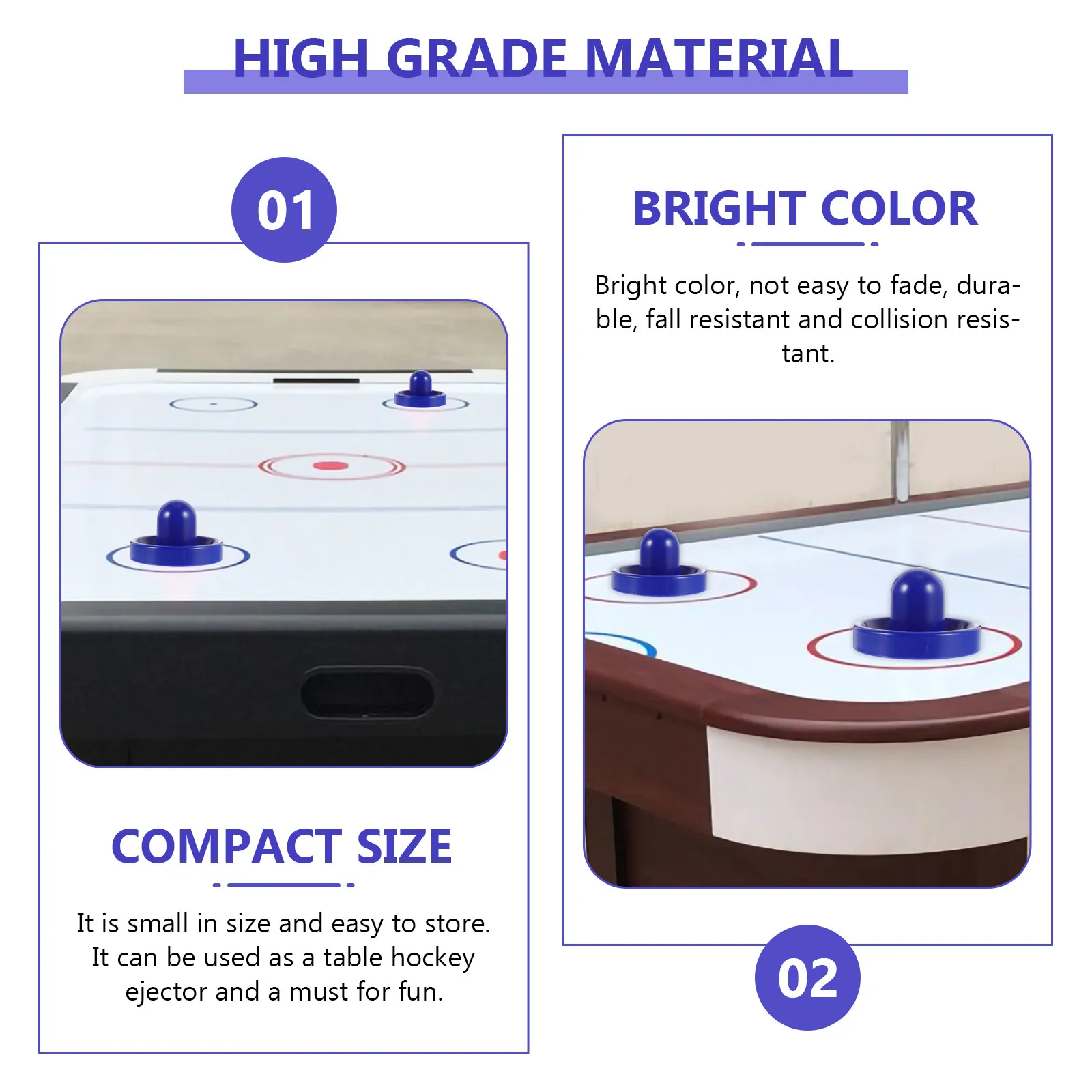 

Набор для аэрохоккея: 1 комплект пластиковых шайб и толкателей для карнавальных игр, семейных вечеринок и использования в игровых зонах