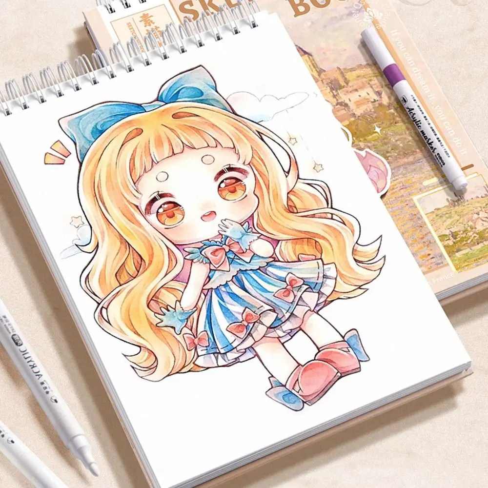 16K/A4/8K كراسة الرسم سميكة لونغ/كابيبارا/الباندا مشروع كتاب حماية العين الرافعة الحمراء توج كتاب الرسم #2