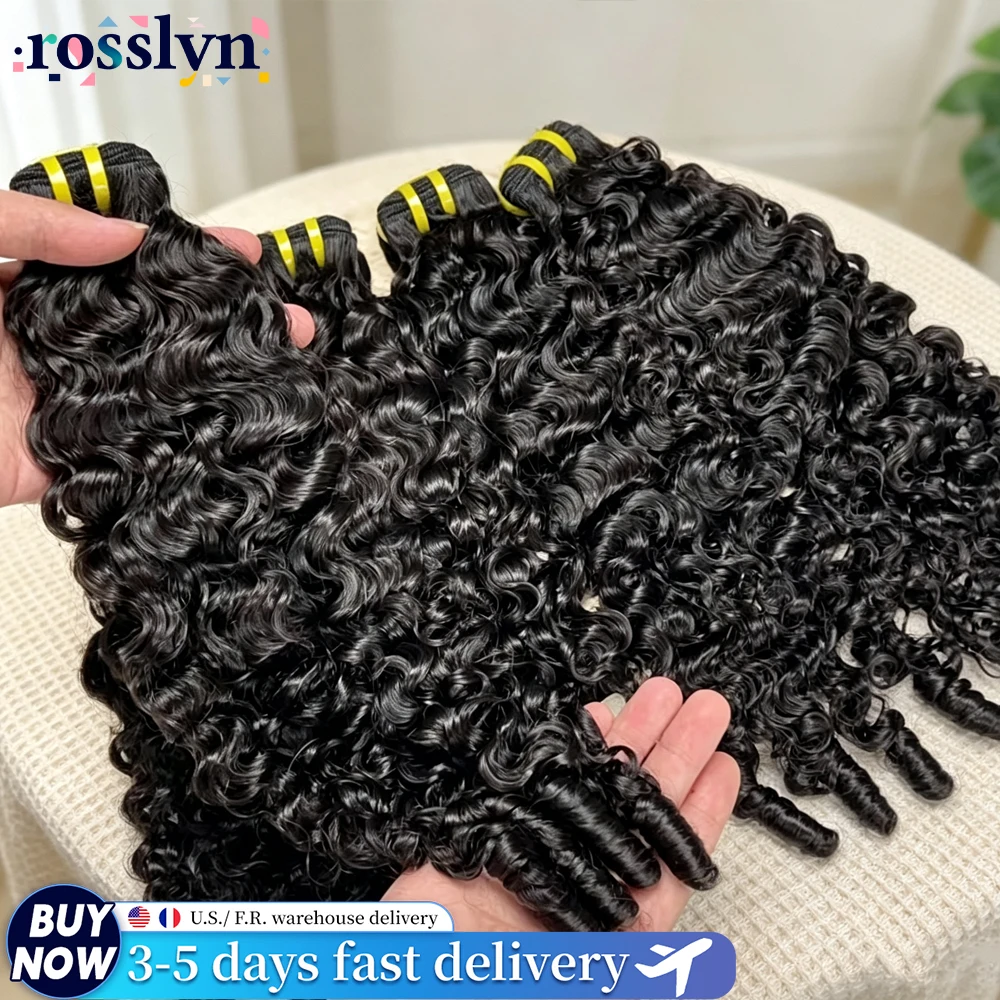 12A Burmese Curly Crochet Human Hair Extensions Knotless Pre-Separated Curly Deep Wave Human Hair With String Pre-Looped Reusable Feather Crochet Human Hair