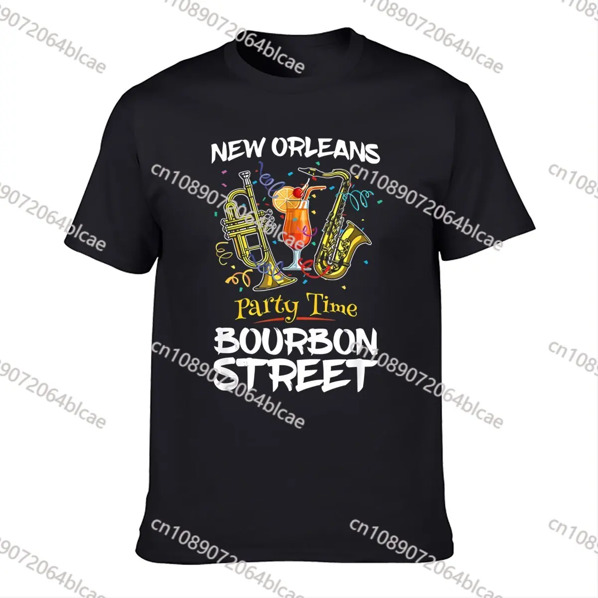 Jazz Lovers Tee,New Orleans Louisiana Bourbon Street Jazz Party T-Shirt