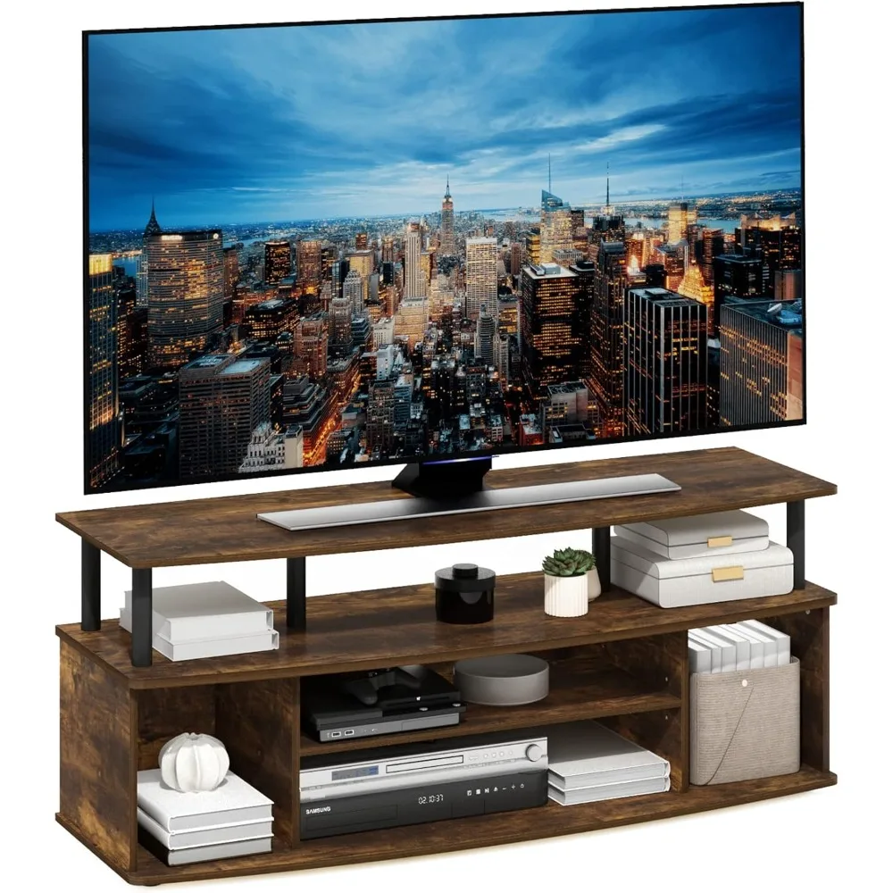 

Jaya Large Entertainment Center Stand Unit/TV for up to 55 inch, Amber Pine/Black