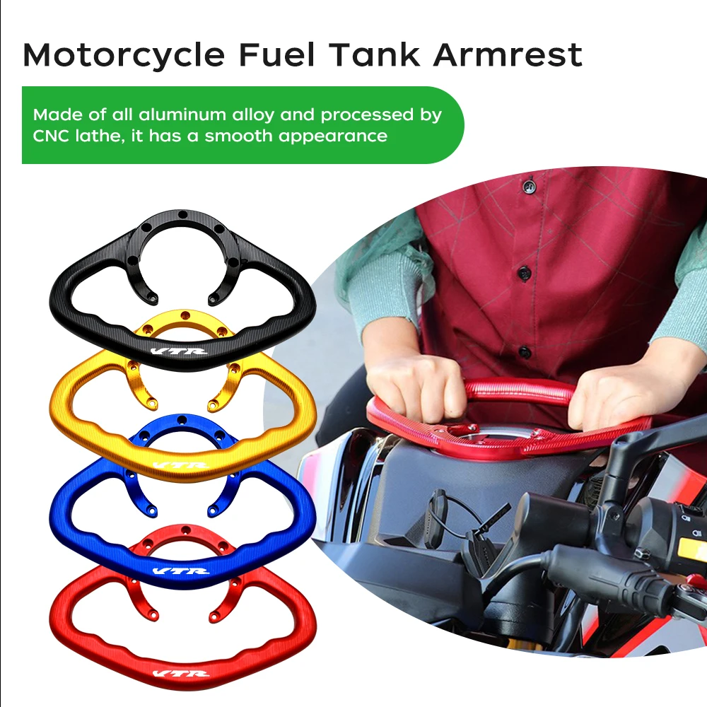 

Fit For Honda VTR VFR400 VFR750 VFR1200F Motorcycle Rear Passenger Handgrips Hand Grip Fuel Tank Handle Armrest LOGO