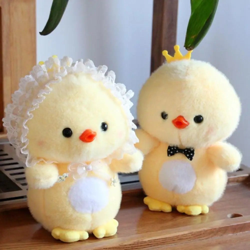 

PP Cotton Yellow Duck Plush Toy Collection Fluffy Simulation Duck Plush Pillow 22cm Comfortable Bow Tie Duck Plush Doll