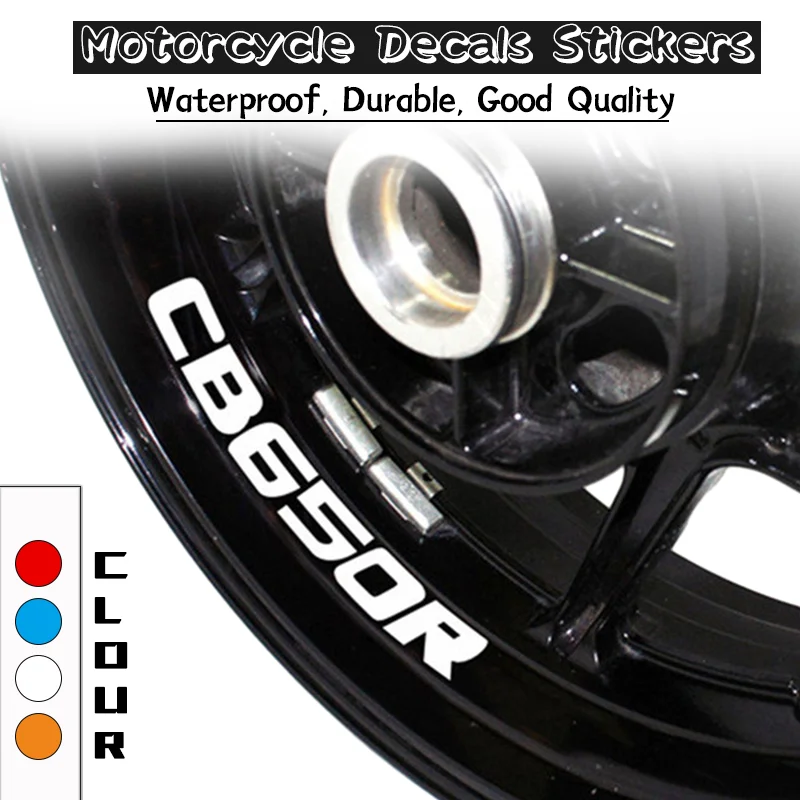 8x Hub Decals Rim Stripe Waterproof Motorcycle Inner Ring Wheel Stickers Tire Decoration Sticker For HONDA CB650R cb650r CB 650R