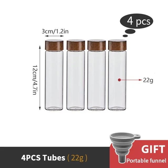 kisshome Kaffeebohnen Lagerung Container Rohr Display Rack Tee Flasche Glas Einzelne Dosis Espresso Zubehör Coffeware Set Barista Werkzeug Geschenk 4