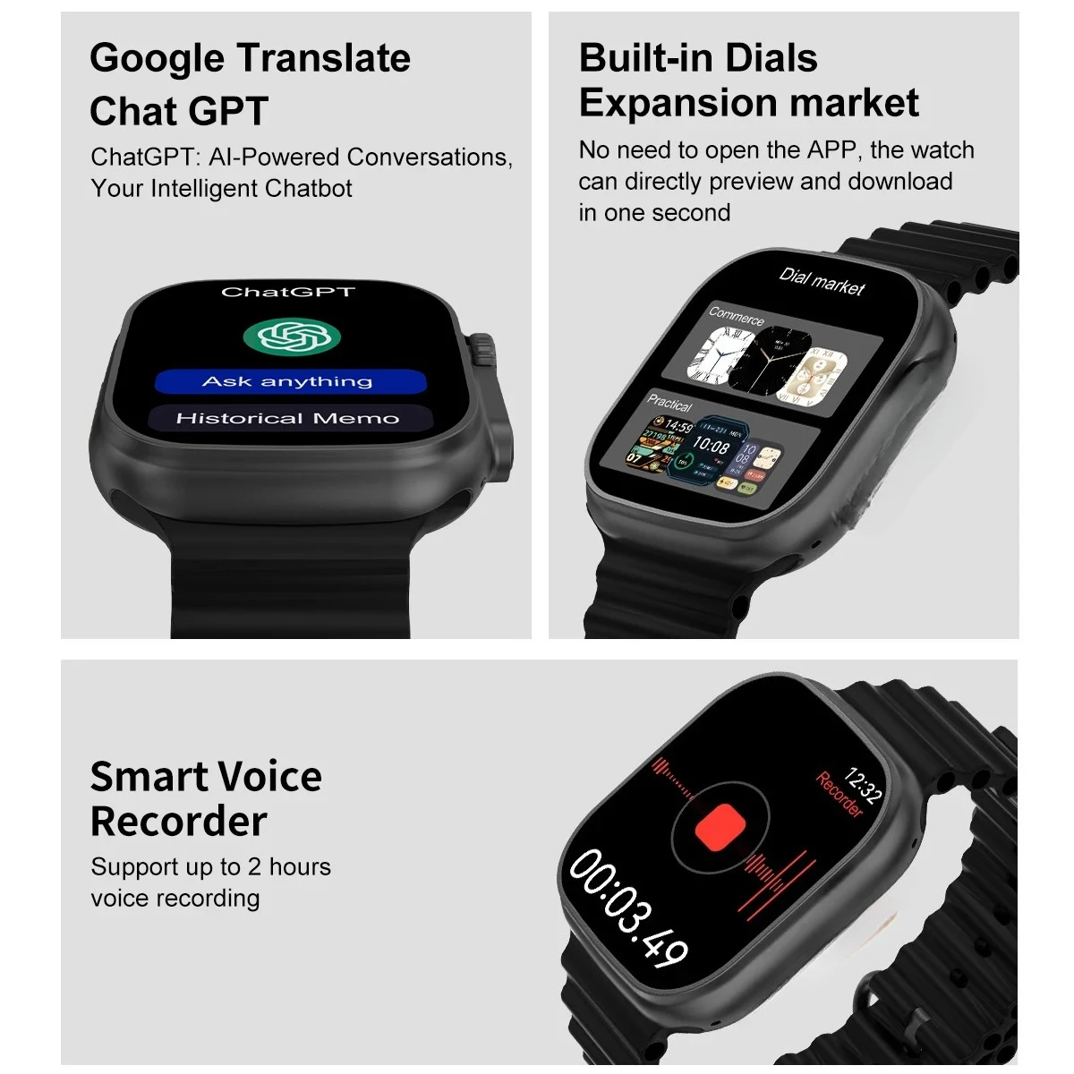 جديد DT Ultra 3 Pro Google Map NFC Smart Watch 32G ذاكرة موسيقى فيديو بلوتوث مكالمة مقاومة للماء ساعة ذكية لنظام Android iOS #4