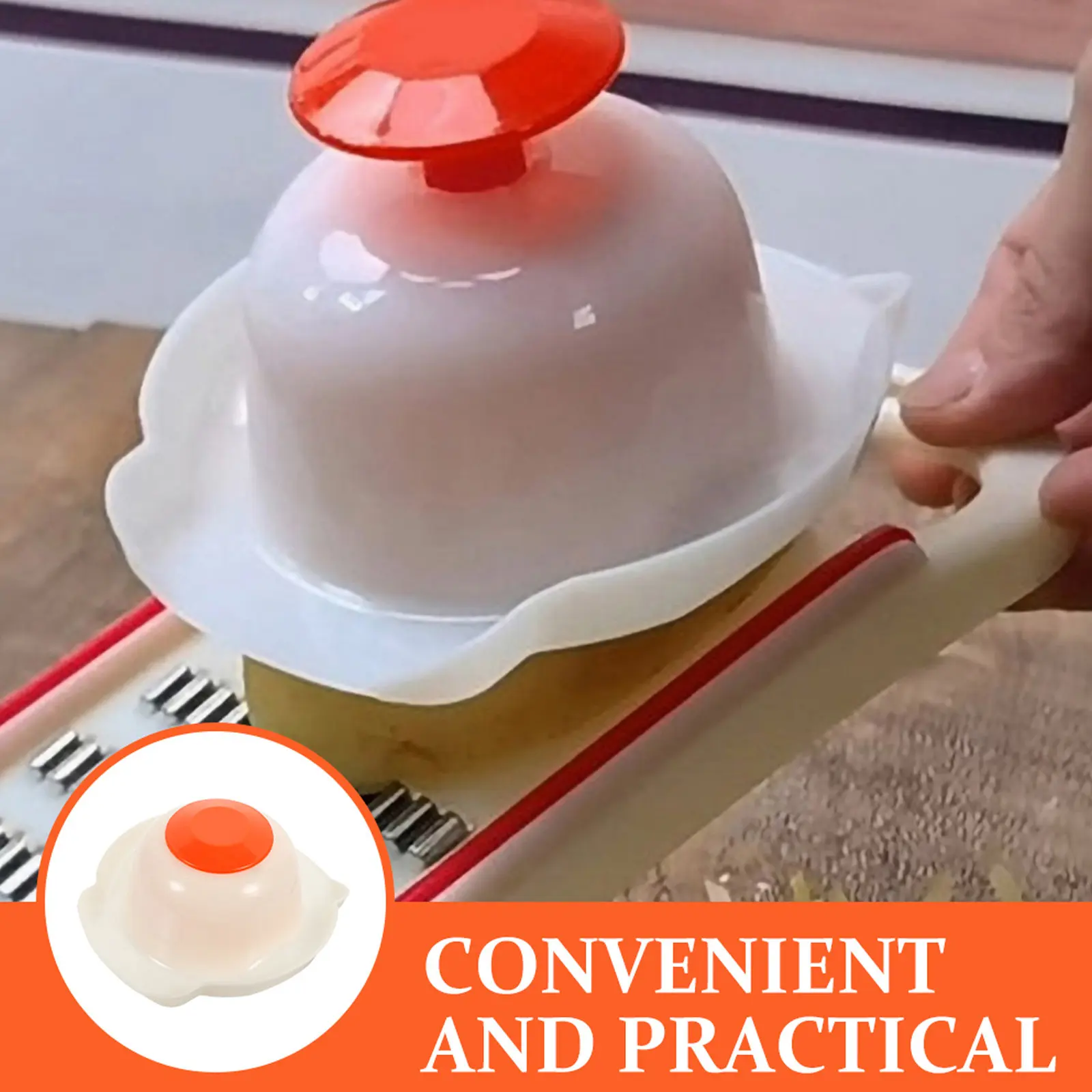Reusable Plastic Food Holder for Slicing Grating Vegetables Fruits Onion Slicer Holder Finger Protector Wear Resistant Kitchen