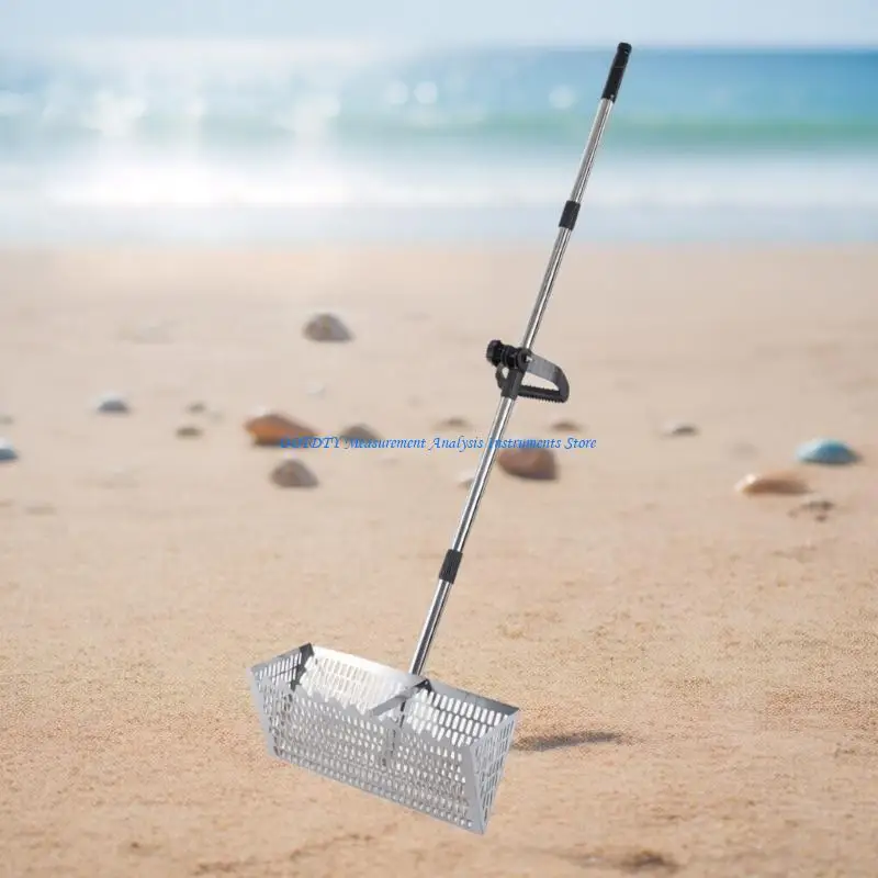 367D Handheld Sand Sifter Rake Beach Mesh Schaufel Meeresfrüchte Catcher Ergonomische Zähne – Detail 7