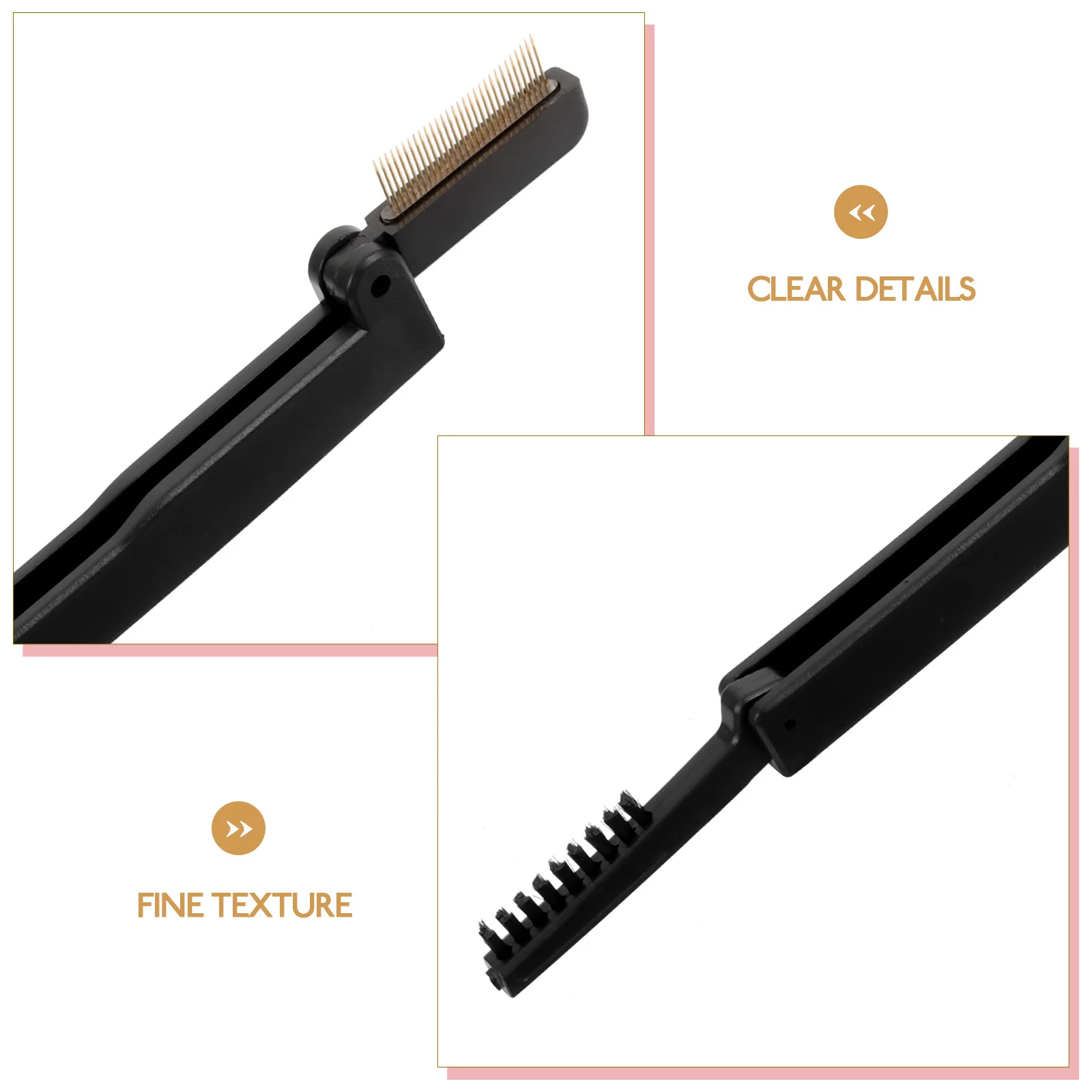 

Folding Eyelash Comb Dual Sided Lash Separator Brow Brush for Women Portable Makeup Tool Lightweight Easy to Use Travel