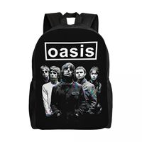 Custom 3D Print Oasis Rock Band Backpacks for Boys Girls College School Travel Bags Women Men Bookbag Fits 15 Inch Laptop