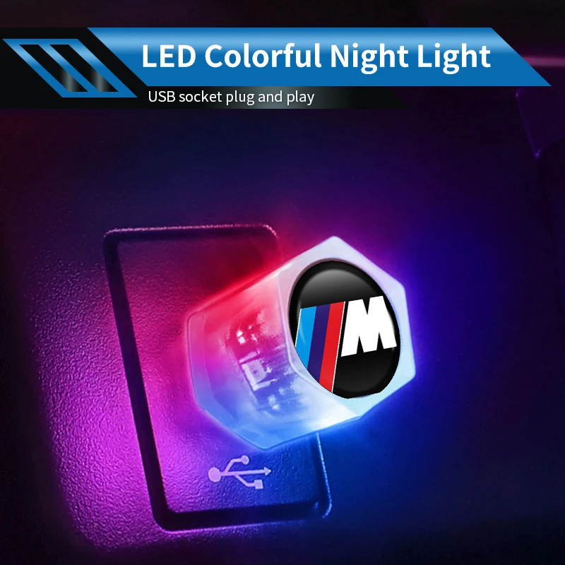 Car LED Ambient Light USB Free Installation Interior Decorative Atmosphere Light For BMW Performance F20 F30 F10 F40 E92 F48 F39