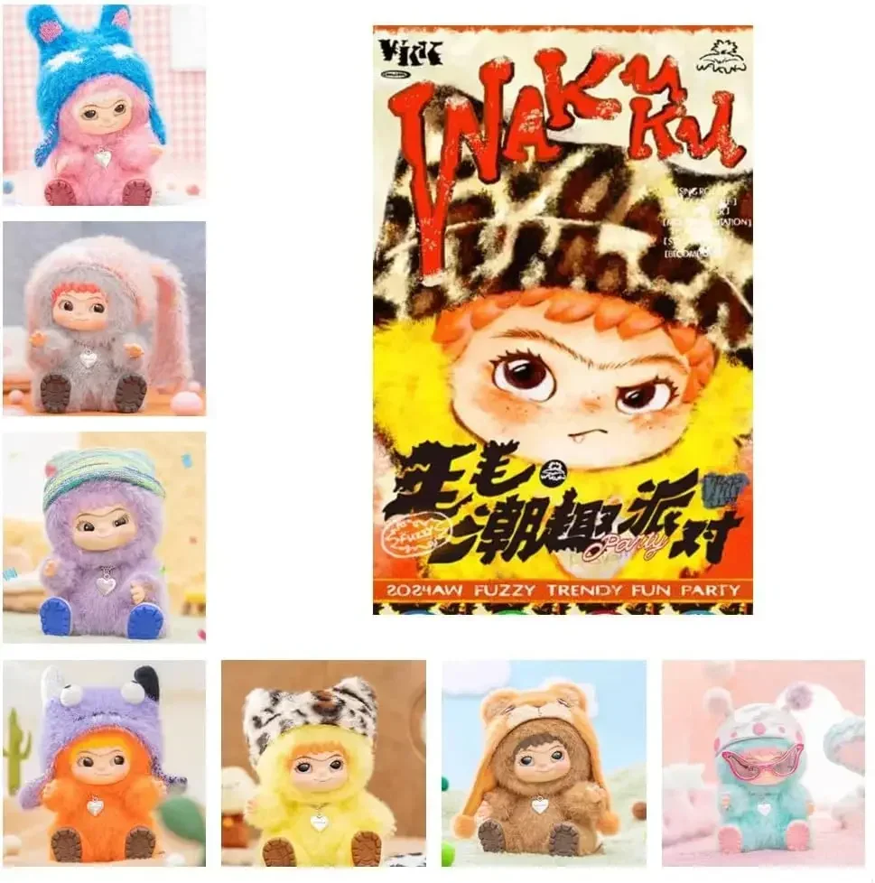 

Wakuku Trendy Fuzzy Party Series - Blind Box Kawaii Plush Keychain Pendant Gift (1 Random Piece)