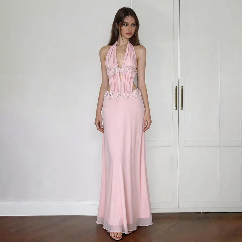 2026 Spring New Casual Neck V-neck Holiday Dress