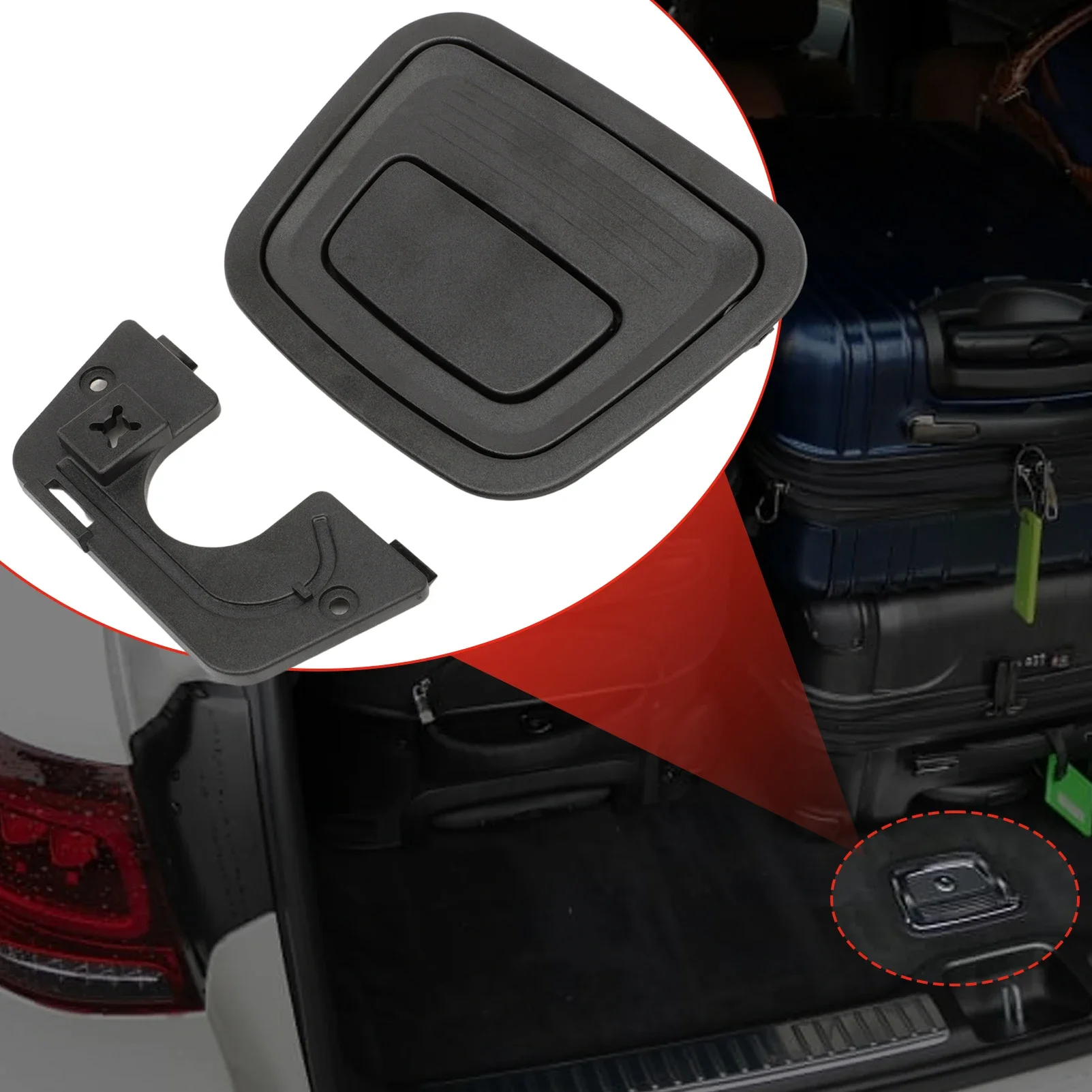 

Luggage Boot Mat Floor Carpet Handle Tail Cover Plate Switch for Mercedes Benz ABC GLC CLA GLA Class W253 W156 W205 A0996800184