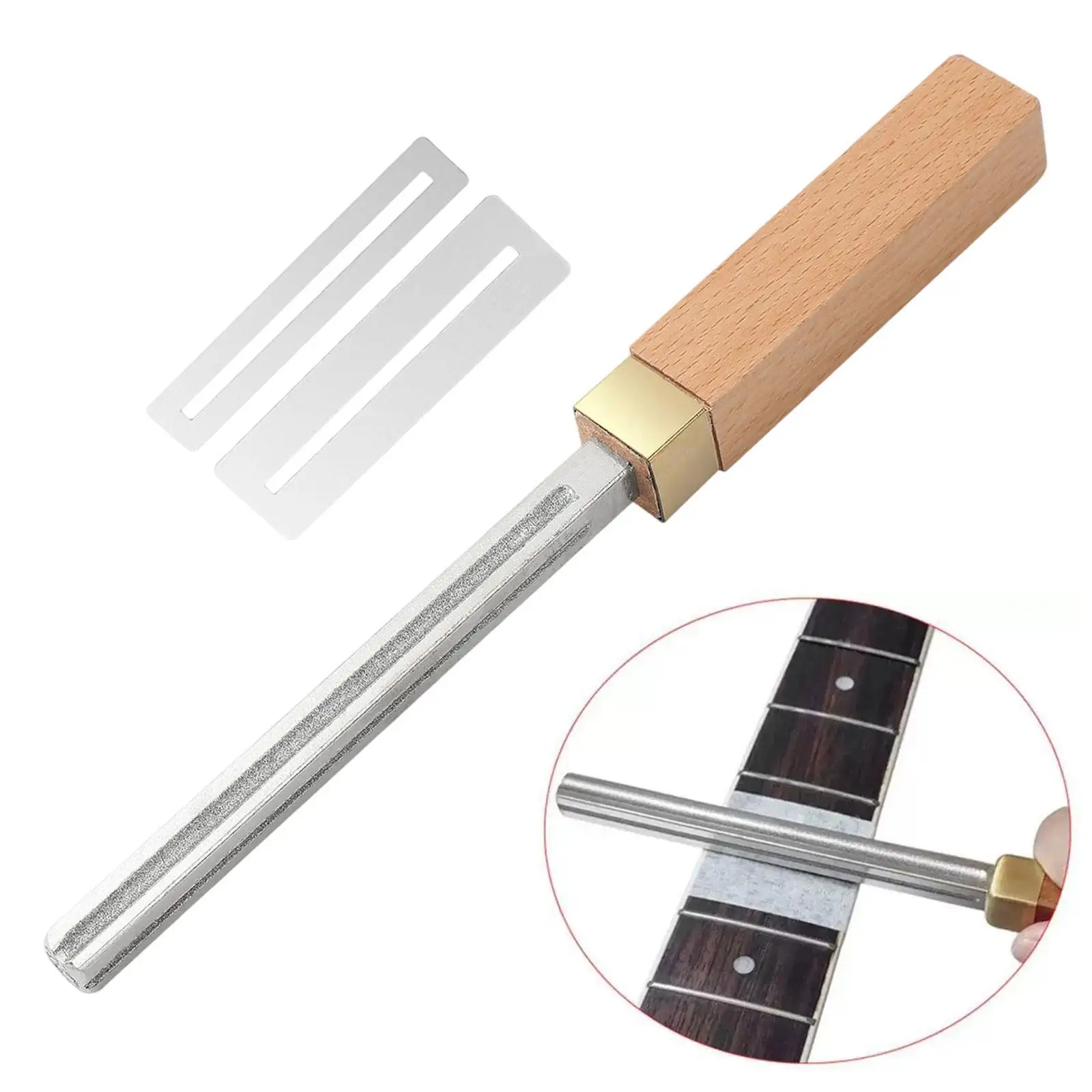 Guitar Fret Crowning File Fret Edge files with 4 Crowning Grooves Polishing Repair Luthier Tool for Banjo Music Instruement