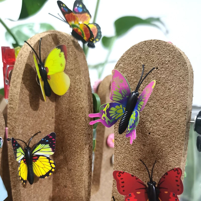 Chinchetas de empuje con forma de mariposa para decoración, tachuelas hermosas, tablero de corcho, bricolaje, papelería de oficina, clavo fijo de