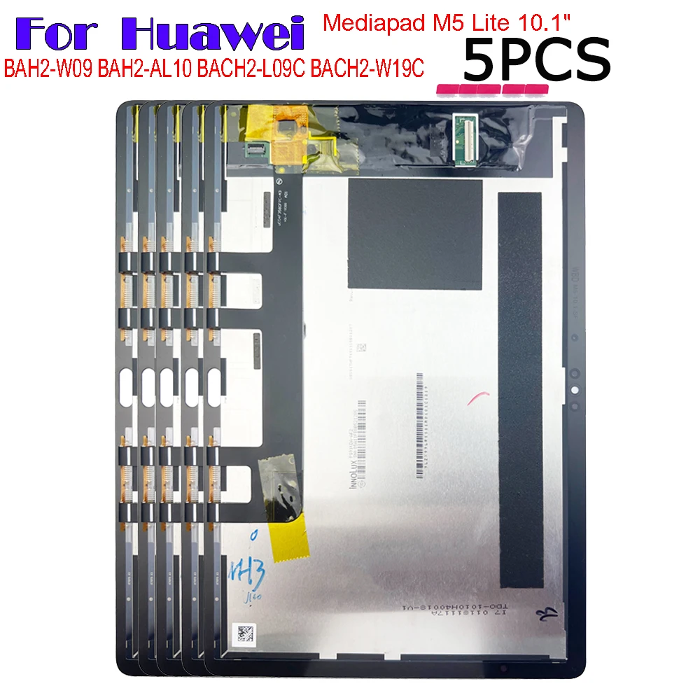 

5PCS For Huawei MediaPad M5 Lite BAH2-W09 BAH2-AL10 BACH2-L09C 10.1 " LCD Display Touch Screen Digitizer Glass Assembly Repair