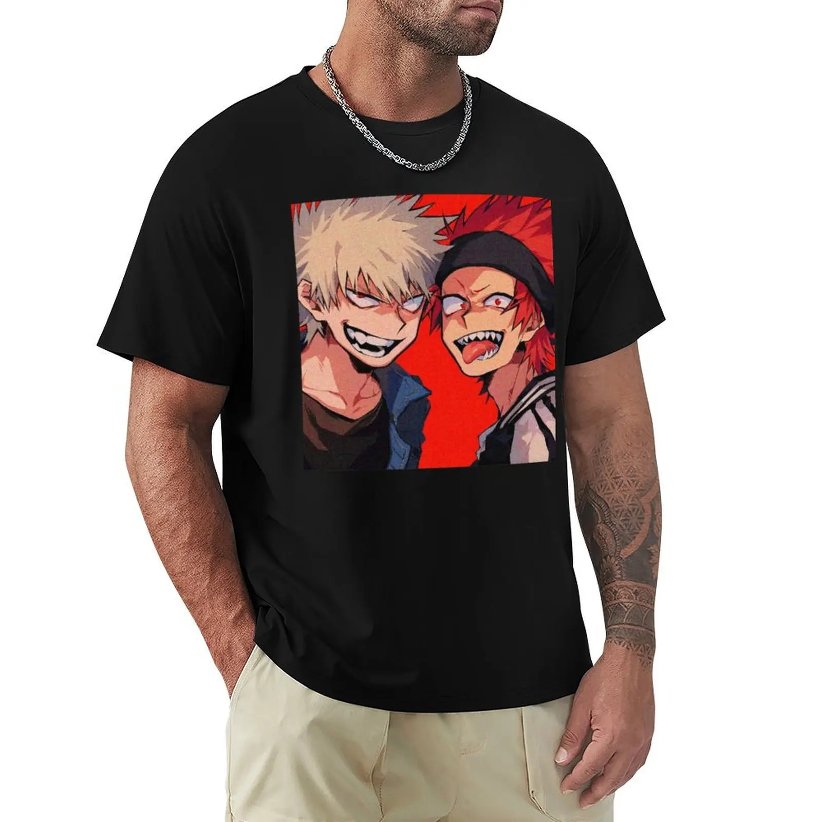 

Bakugou mha shirt 3 Classic T-Shirt Daily Work Short Sleeve Top