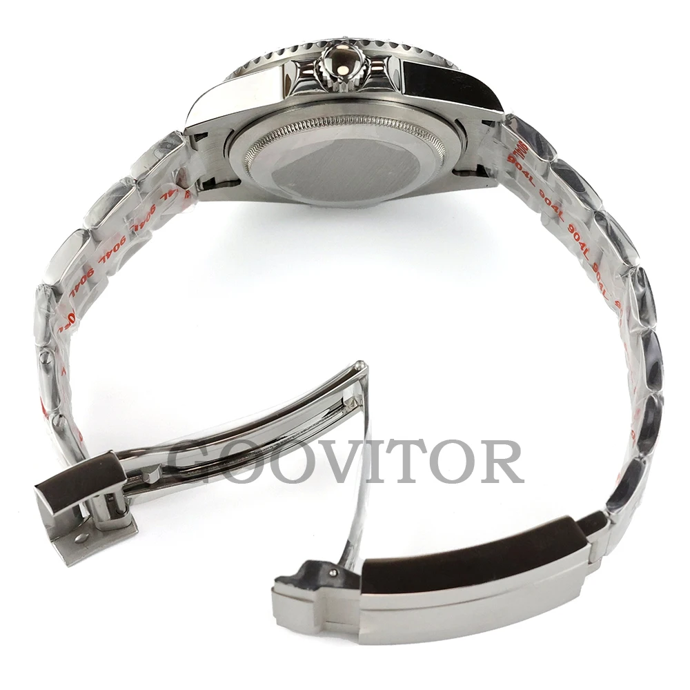 Watch Case Silver 40mm Fit Seiko nh35 nh34 nh36 nh38 Movement Solid Stainless Steel SUB Case Waterproof Brushed Oyster Bracelet image 4