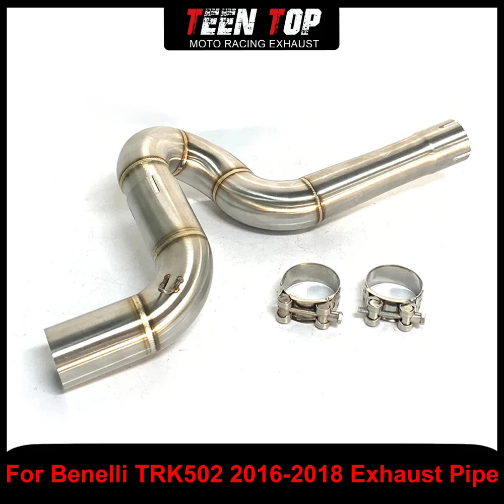 

Для Benelli TRK502 Decat Pipe 2016 2017 2018 мотоциклетная выхлопная система из нержавеющей стали, среднее звено, 51 мм, без шнуровки