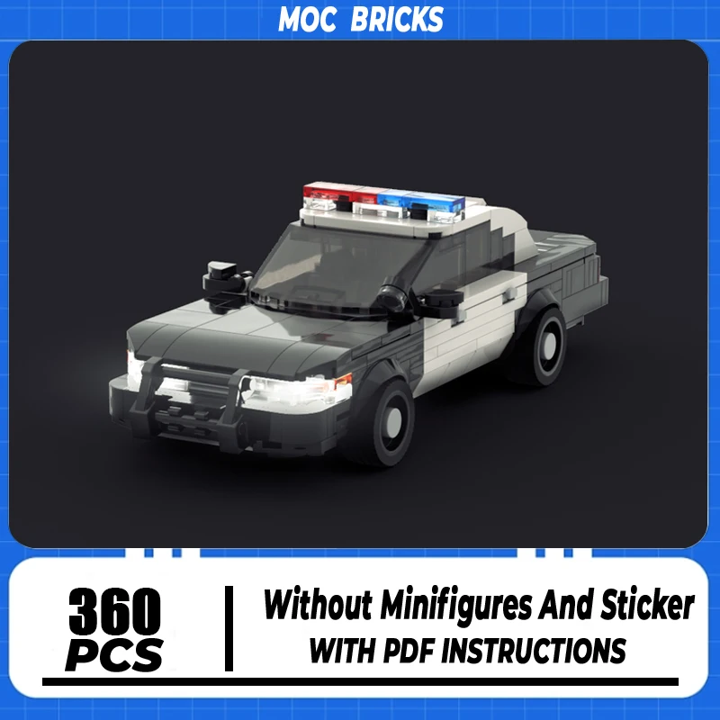 

Moc Building Blocks 1995 Police Intercepto Speed Champions Car Model Technology Bricks DIY Assembly Construstion Gifts Toys
