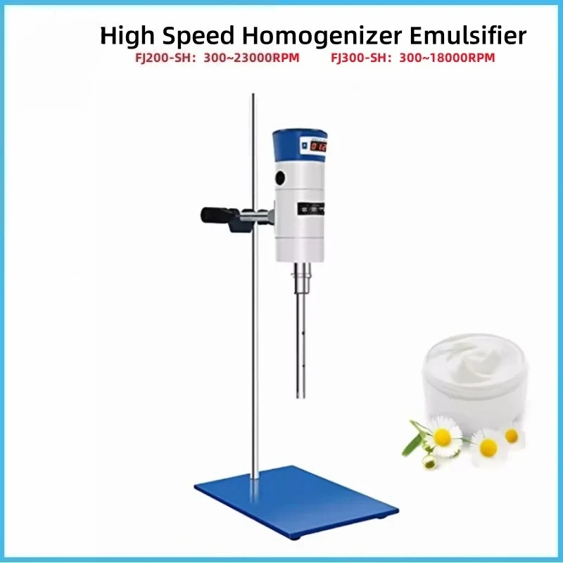 High Shear Homogenizer Mixer, Digital Lab Emulsifier Machine for Tissue, Paint & Cream Dispersing