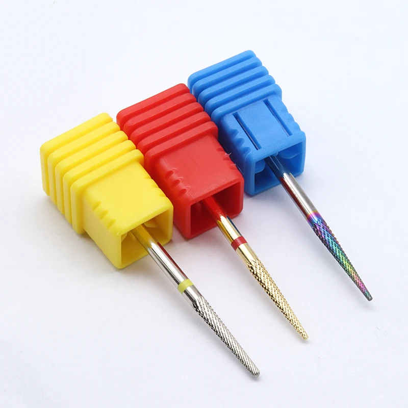 Hot! Silver Gold Nail Drill Bit Hot Medical Stainless Steel Bur Manicure Cutters Cuticle Clean Nail Drill Accessories Care Tools