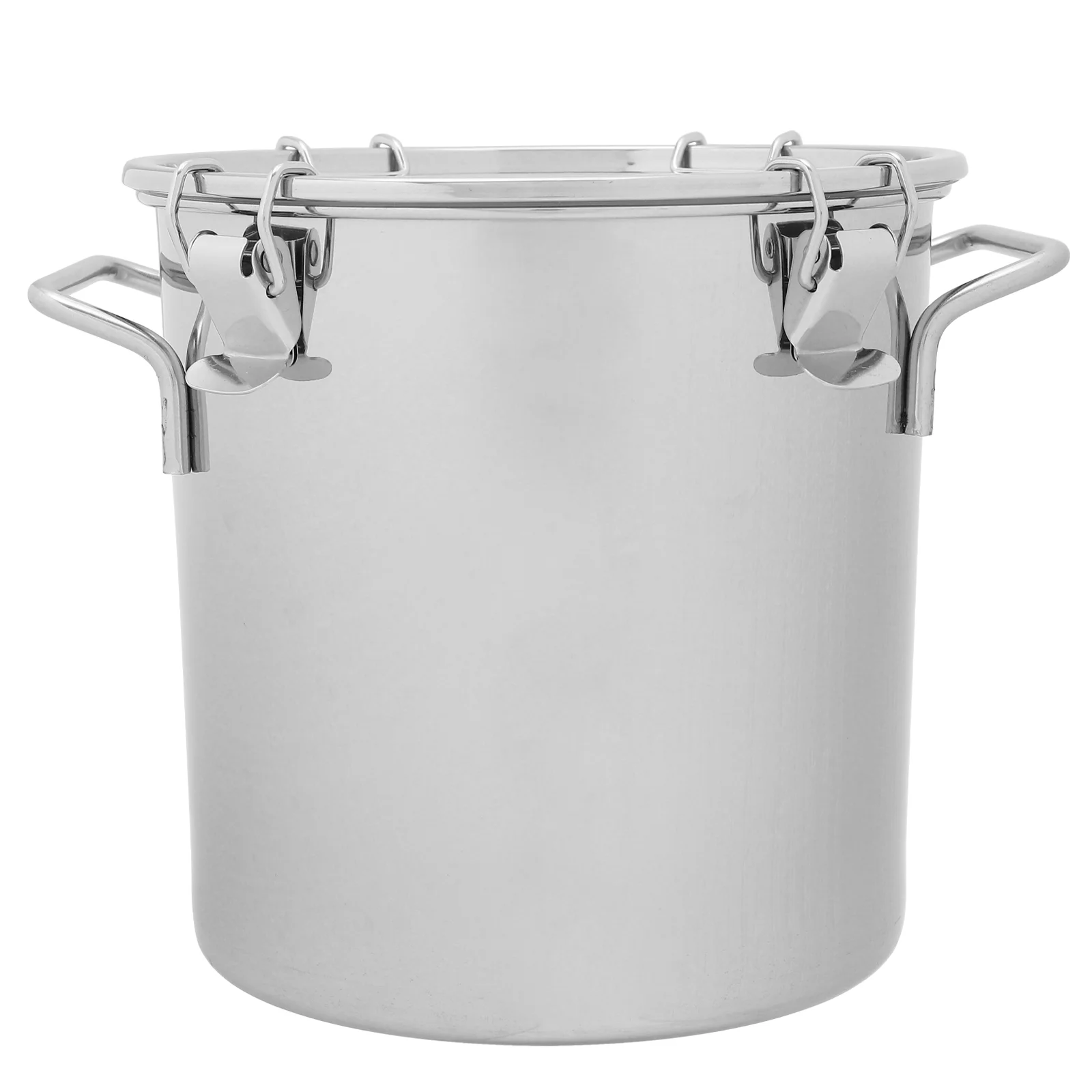 

Compost Bin Food Containers Stainless Steel Sealed Bucket Household Dried Fruit Jar Barrel Storage Flour Silver