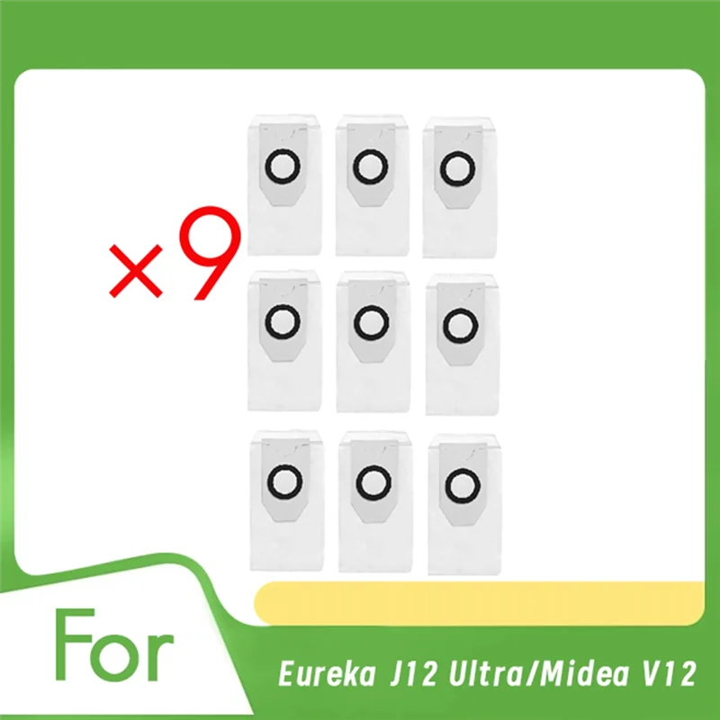 

A43F-9 шт. мешки для пыли для Eureka J12 Ultra/Midea V12, аксессуары для подметальных машин, расходные материалы, мешок для пыли, нетканый мешок