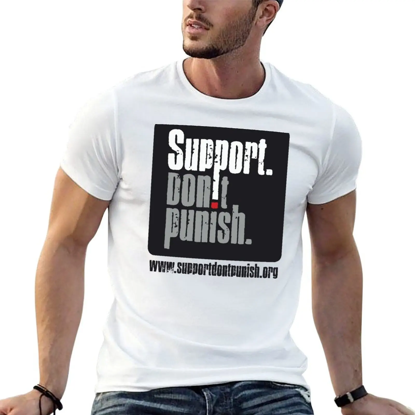 

Поддержка. Футболка с логотипом Don't Punish, мужские футболки для мужчин, мужская простая футболка