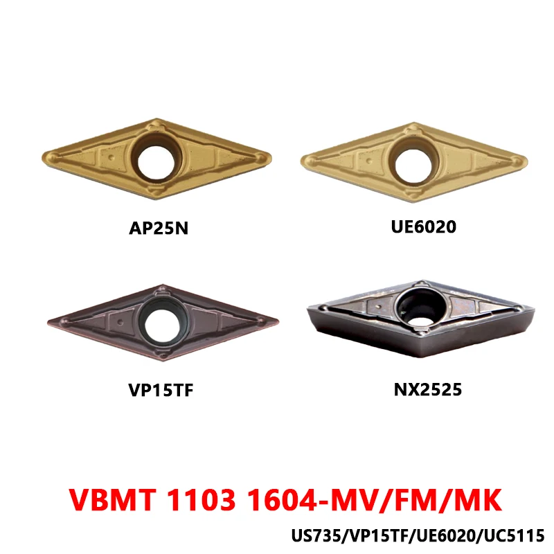 

VBMT Original VBMT160404 VBMT160408 VBMT110304 VBMT110308 VBMT110302 FM MV MK VP15TF US735 NX2525 CNC Lathe Cutter Tool Holder